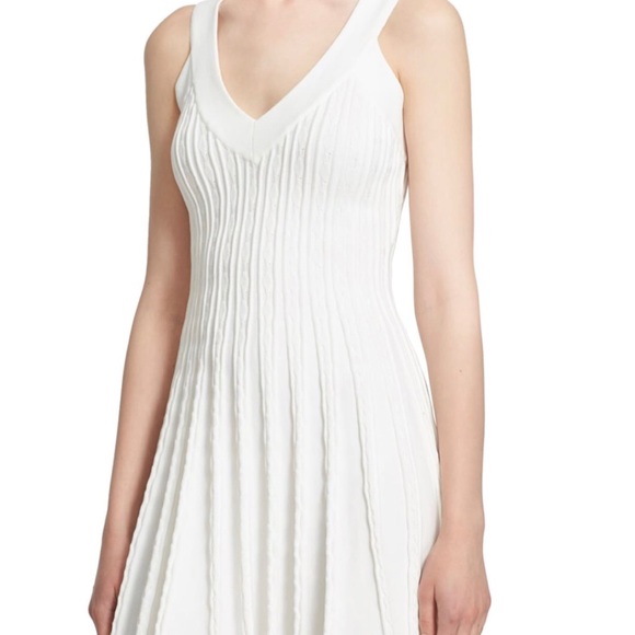 Milly ‘Textured Tech' Sleeveless Fit & Flare Dress - Picture 3 of 5